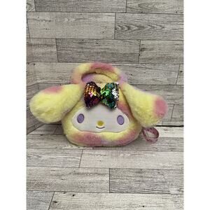 Sanrio My Melody Plush Girls Purse Bag Kawaii Hello Kitty Stuffed Animal Rainbow
